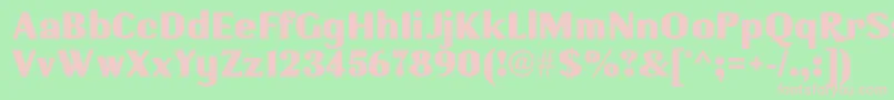 Borui Font – Pink Fonts on Green Background