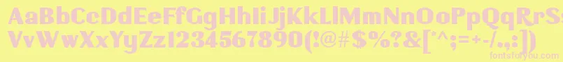 Borui Font – Pink Fonts on Yellow Background