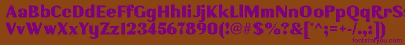 Borui Font – Purple Fonts on Brown Background