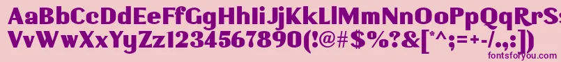 Borui Font – Purple Fonts on Pink Background