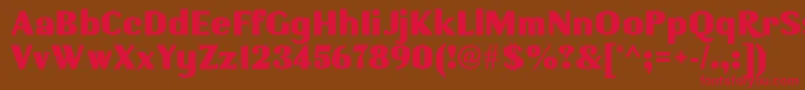 Borui Font – Red Fonts on Brown Background