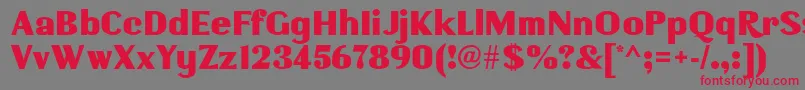 Borui Font – Red Fonts on Gray Background