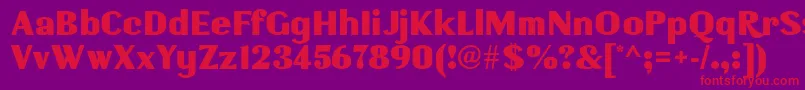 Borui Font – Red Fonts on Purple Background