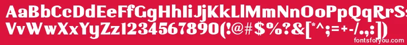 Borui Font – White Fonts on Red Background