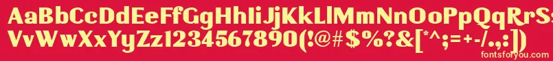 Borui Font – Yellow Fonts on Red Background