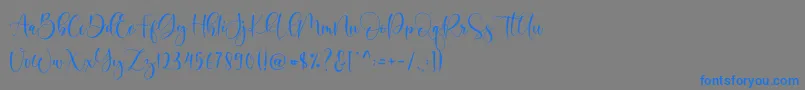Шрифт Boshela – синие шрифты на сером фоне