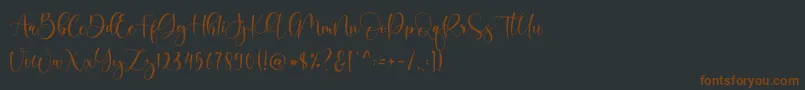 Boshela-fontti – ruskeat fontit mustalla taustalla