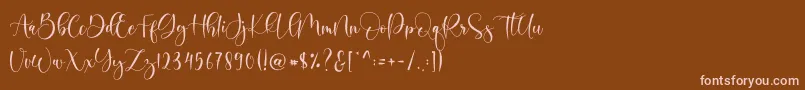 Шрифт Boshela – розовые шрифты на коричневом фоне