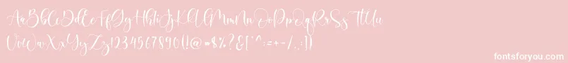 Boshela-Schriftart – Weiße Schriften auf rosa Hintergrund
