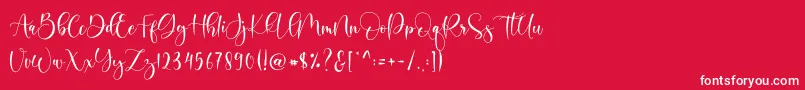 フォントBoshela – 赤い背景に白い文字