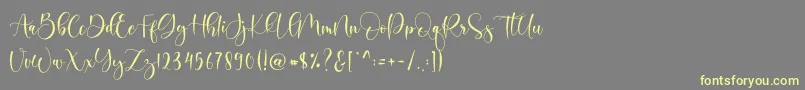 Boshela-fontti – keltaiset fontit harmaalla taustalla