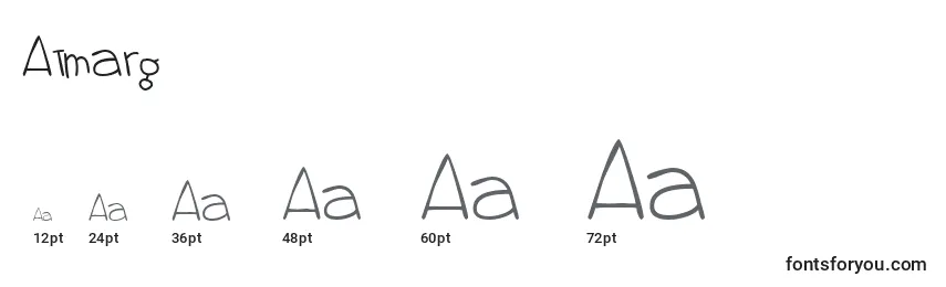 Размеры шрифта Atmarg