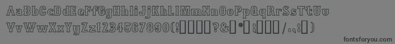Bosox Outline Heavy Font – Black Fonts on Gray Background