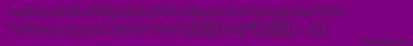 Шрифт Bosox Outline Heavy – чёрные шрифты на фиолетовом фоне