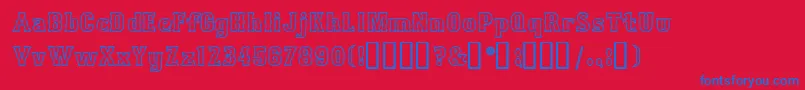 Bosox Outline Heavy Font – Blue Fonts on Red Background