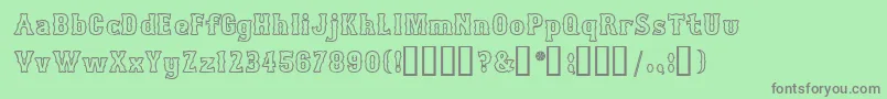Bosox Outline Heavy Font – Gray Fonts on Green Background