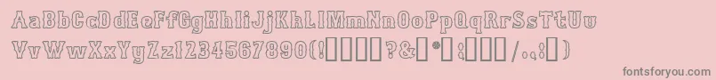 Bosox Outline Heavy Font – Gray Fonts on Pink Background