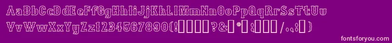 Bosox Outline Heavy Font – Pink Fonts on Purple Background