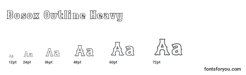 Bosox Outline Heavy Font Sizes