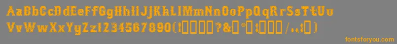 フォントBosox SemiBold – オレンジの文字は灰色の背景にあります。