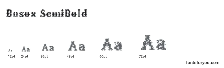 Bosox SemiBold Font Sizes