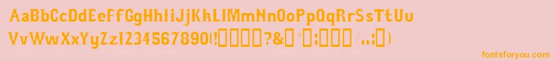 Bosox Font – Orange Fonts on Pink Background