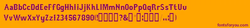 Bosox Font – Purple Fonts on Orange Background