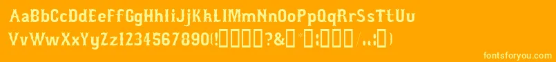 Bosox Font – Yellow Fonts on Orange Background