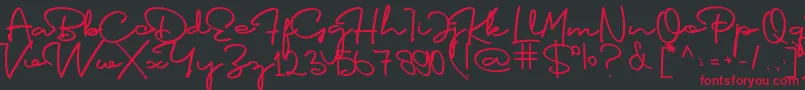 Bosrake Font – Red Fonts on Black Background