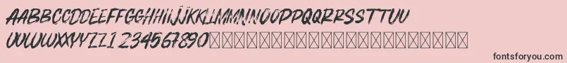 BOSTHONBRUSH Font – Black Fonts on Pink Background