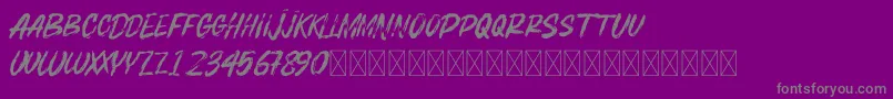 BOSTHONBRUSH Font – Gray Fonts on Purple Background