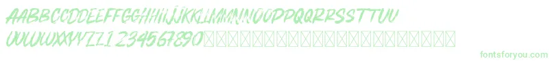 BOSTHONBRUSH Font – Green Fonts on White Background