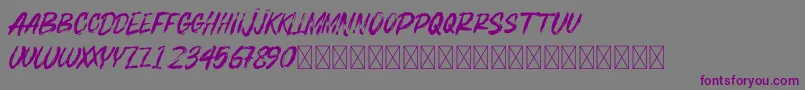 BOSTHONBRUSH Font – Purple Fonts on Gray Background