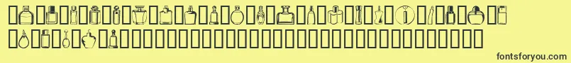 Шрифт BOTEN  4 – чёрные шрифты на жёлтом фоне