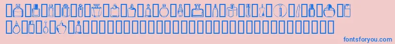BOTEN  4 Font – Blue Fonts on Pink Background