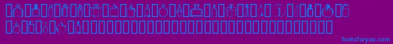 Шрифт BOTEN  4 – синие шрифты на фиолетовом фоне