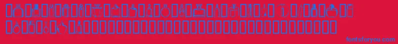 BOTEN  4 Font – Blue Fonts on Red Background