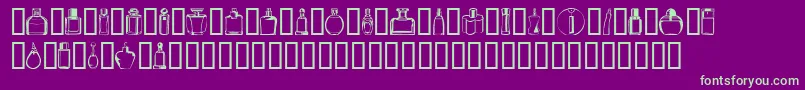 フォントBOTEN  4 – 紫の背景に緑のフォント