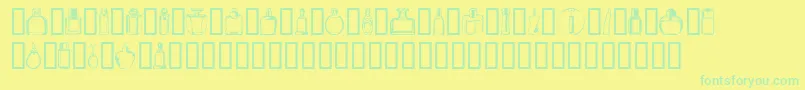 Czcionka BOTEN  4 – zielone czcionki na żółtym tle