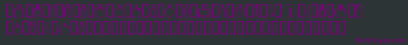 Шрифт BOTEN  4 – фиолетовые шрифты на чёрном фоне