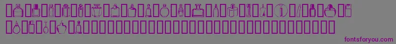 フォントBOTEN  4 – 紫色のフォント、灰色の背景