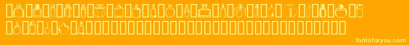 Шрифт BOTEN  4 – жёлтые шрифты на оранжевом фоне