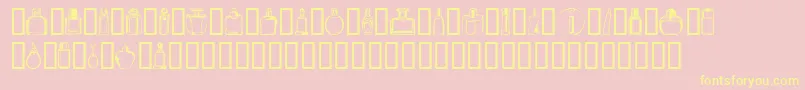 Fonte BOTEN  4 – fontes amarelas em um fundo rosa
