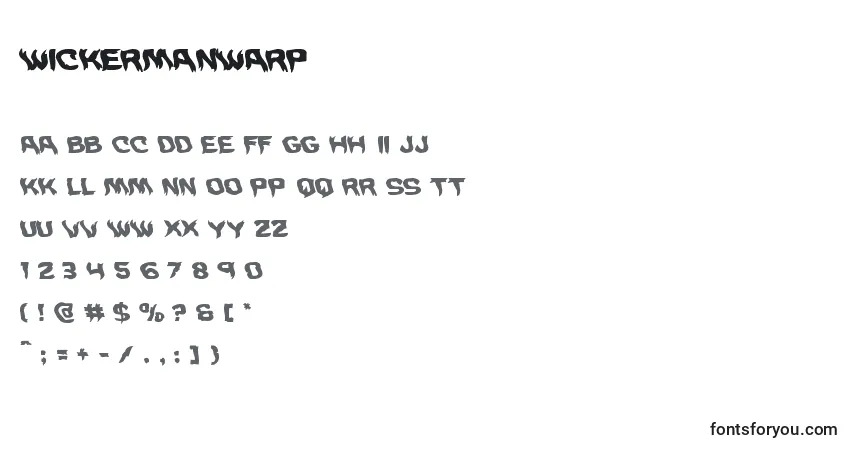 Шрифт Wickermanwarp – алфавит, цифры, специальные символы