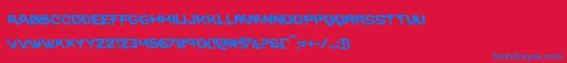 Wickermanwarp Font – Blue Fonts on Red Background