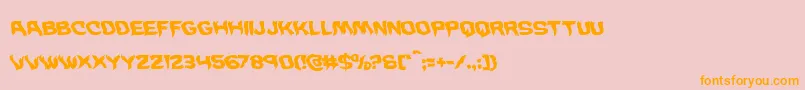 Wickermanwarp Font – Orange Fonts on Pink Background