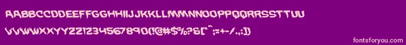 Wickermanwarp Font – Pink Fonts on Purple Background