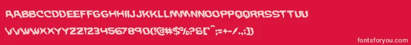 Wickermanwarp Font – Pink Fonts on Red Background