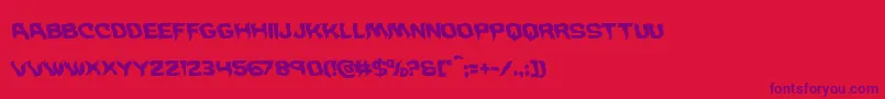 Wickermanwarp Font – Purple Fonts on Red Background