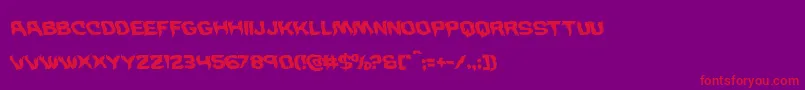 Wickermanwarp Font – Red Fonts on Purple Background